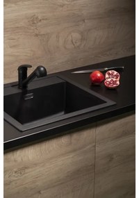 Baterie de chiuvetă cu cap de duș extractibil KFA Armatura 6613-110-81 INDIRA alamă/negru