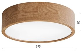 Plafonieră pentru baie CLEO 3xE27/24W/230V IP54 d. 37,5 cm stejar