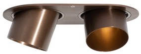 Set de 6 spoturi încastrate bronz închis GU10 50mm 2 lumini - Installa