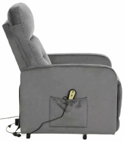 Scaun reclinabil Lennox II Velvet, gri