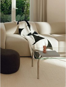 Pătură neagră/crem 150x200 cm Tul – noo.ma