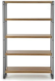 Etajera BOLIVAR REG2, stejar auriu/negru, 100x30x155 cm