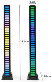 SET 2x lampă LED RGB reîncărcabilă de masă Nedis GALDP110BK LED/250 mAh