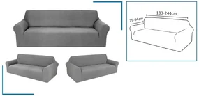 Husa elastica pentru canapea cu 3 locuri MONDO Culoare: Crem