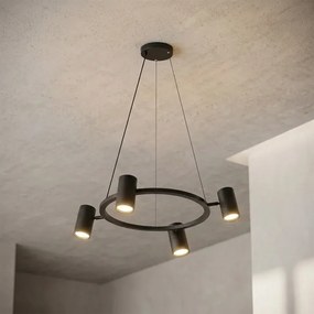 Brilagi - Lustră LED RGBW reglabilă, suspendată pe cablu SELE 4xGU10/6,5W/230V neagră