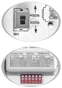 Plafonieră LED cu senzor Ecolite WMAT300/HF-15W/CR LED/15W/230V negru