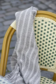 IB Laursen Patura din bumbac Culoare crem, NATURAL STRIP 160x130 cm