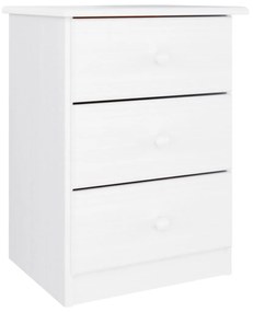 353918 vidaXL Noptieră ALTA, alb, 41x35x55 cm, lemn masiv de pin