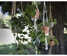 Suport suspendat pentru ghiveci de flori din material textil ø 10 cm (înălțime 120 cm) Macramé – Artevasi