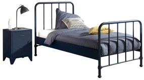 Set BRONXX format din Pat copiiul albastru (90x200cm) și NOPTIERA camera copiialbastră asortată.