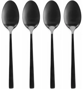 Set de lingurițe negre EH 4 buc, 15 cm
