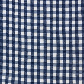 Lenjerie de pat albă/albastru-închis din țesătură crep pentru pat de o persoană 140x200 cm Bæk&amp;Bølge – JUNA