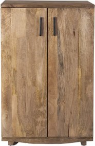 Dulap vinotecă în culoare naturală din lemn de mango număr de sticle 12, 74x122x46 cm Bombay – Interia Home &amp; Living