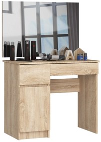 Masă de toaletă Parijat (Stejar sonoma) (cu oglindă) (S). 1070894