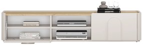 Comodă TV Amilio 170 cm - cashmere / stejar uleiat / mânere cashmere