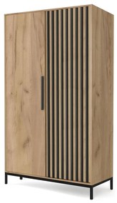 Dulap de haine Lamello S1 (stejar craft + negru). 1092417