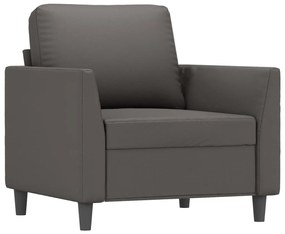 348908 vidaXL Canapea de o persoană, gri, 60 cm, piele ecologică