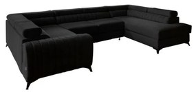 Colțar Louis 347cm negru