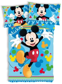 Disney Mickey Joyful lenjerie de pat pentru copii 100×135 cm, 40×60 cm