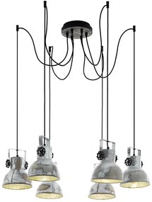Eglo 49732 - Candelabru suspendat pe cablu BARNSTAPLE 6xE27/40W/230V tip păianjen