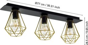 Plafonieră TARBES 3xE27/40W/230V Eglo 43655