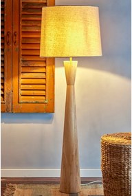 Lampadar bej cu abajur textil (înălțime 130 cm) Leonor – Bloomingville
