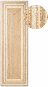 Covor tip traversă crem/în culoare naturală reversibil/țesut manual din iută 70x200 cm Jutta – Hanse Home