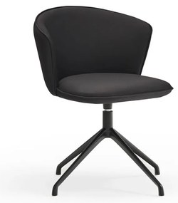 Set de scaune de sufragerie negru 2 buc. tapițat Add – Teulat