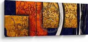Tablou abstract (cu ceas) (90x30 cm)