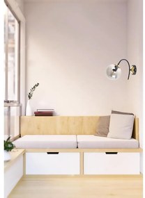 Aplică de perete negru-gri ø 15 cm Yoyo – Squid Lighting