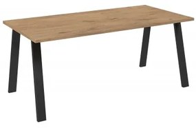 Masă de sufragerie Kermit 185x90 (stejar lancelot) (pentru 4 6 persoane). 1033082