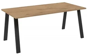 Masă de sufragerie Kermit 185x90 (stejar lancelot) (pentru 4 6 persoane). 1033082