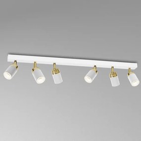 Spot RENO 6xGU10/60W/230V alb/auriu