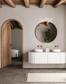 Aplica de perete LED pentru oglinda baie IP54 BREGGO alb, 81cm