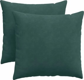vidaXL Perne pentru canapea 2 pcs Verde închis 45 x 45 cm