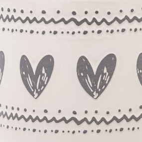 Cană din ceramică Inimioare I, 450 ml