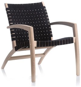 Fotoliu din lemn de stejar Findahl by Hammel Luna, bej - negru