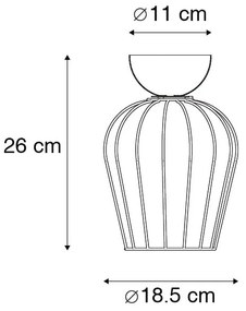 Plafonieră modernă neagră cu fir - Palica