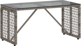 vidaXL Masă de exterior Gri și negru 80 x 40 x 40 cm