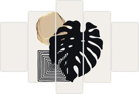 Tablou - Abstracție cu frunze tropicale N⁰2 (150x105 cm)