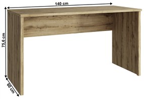 Birou DORSI 140, stejar Navarra