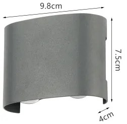 Brilagi - Aplică de perete LED pentru exterior FLAREBOX LED/4W/230V antracit IP65