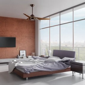 Ventilator LED dimabil de tavan Kichler KLF-JADE-60-BB JADE 18W/230V maro + telecomandă