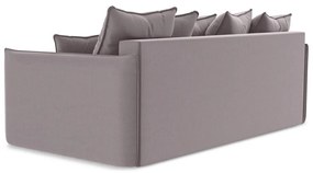 Canapea mov lavandă extensibilă/cu spațiu de depozitare cu tapițerie din catifea 225 cm Hula – Makamii