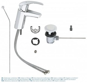 Baterie lavoar Grohe Eurosmart New, cartus ceramic, marimea S, Crom-33265002