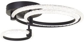 Brilliant AYDIN Plafonieră LED dimabilă, 34W, 230V, neagră + telecomandă