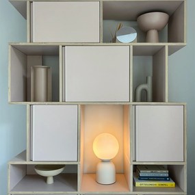 Lampă de masă Hotel Chic bej cu sticlă opală - Pallon Trend