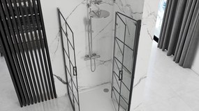 Cabina dus Molier Negru Dublu 80x110cm, Rea