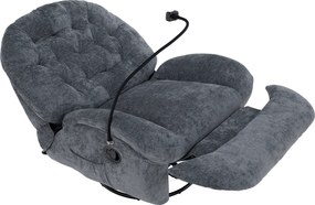 Scaun pivotant de lux, cu balansare, gri, DELMOR