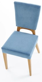 Scaun de bucaterie Wenanty, stejar albastru/miere